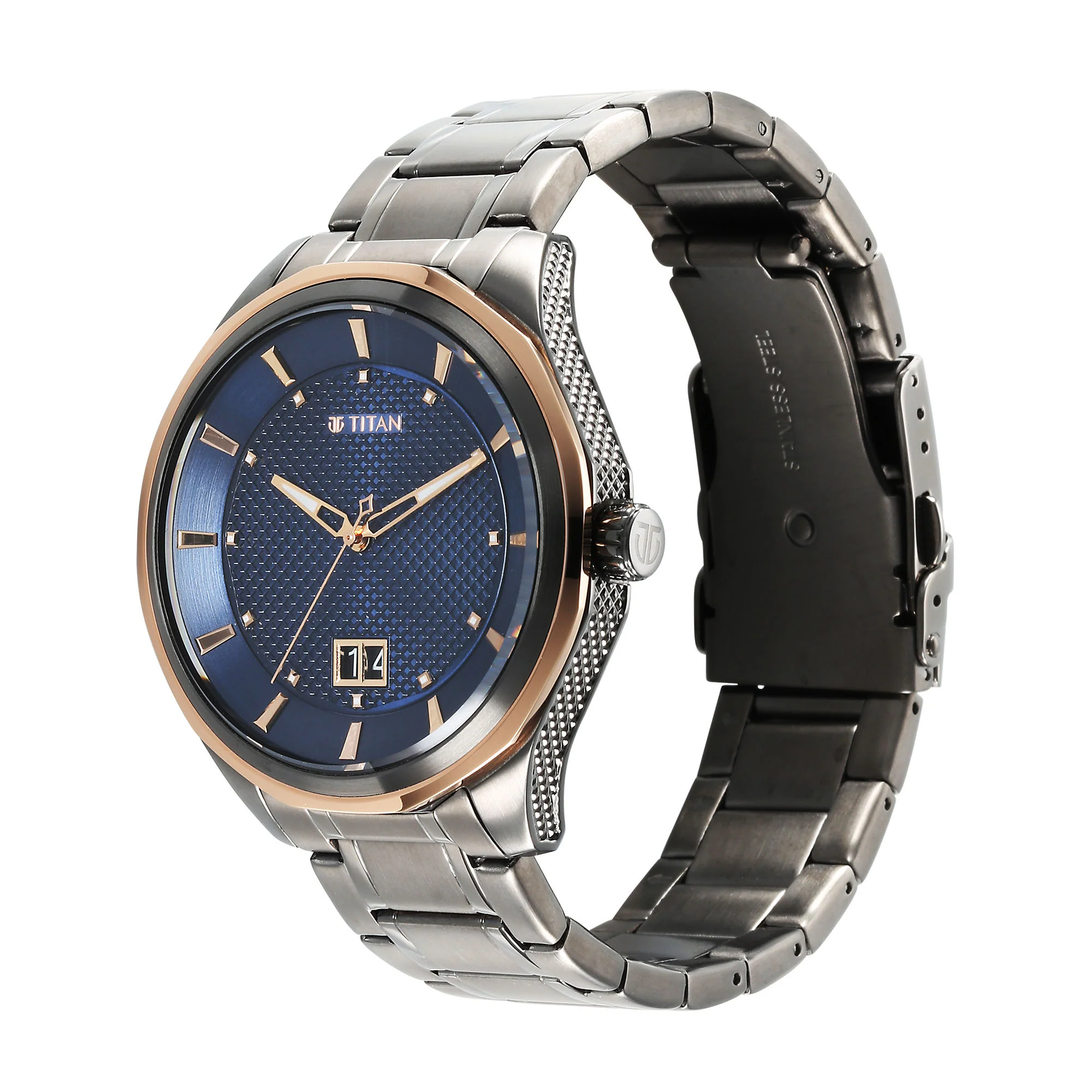 Titan Regalia Opulent Quartz Analog Silver Dial Silver Stainless Steel Strap Watch for Men - Image 3