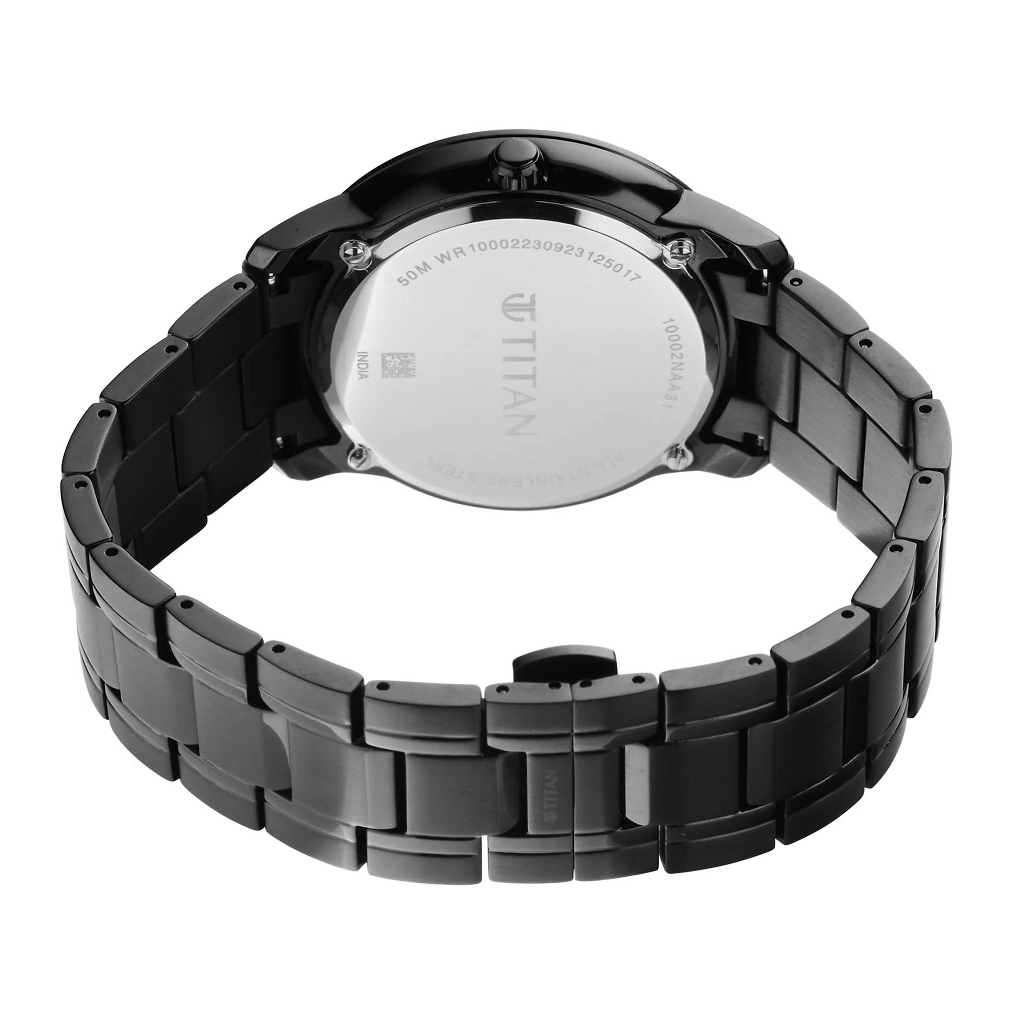Titan Royale Quartz Multifunction Marble Dial Stainless Steel Strap Watch for Men - Image 5