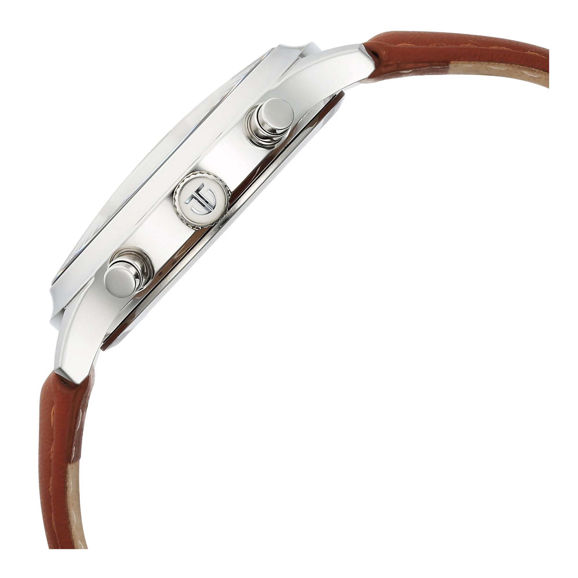Titan Sapphire Quartz Multifunction White Dial Leather Strap Watch for Men - Image 2