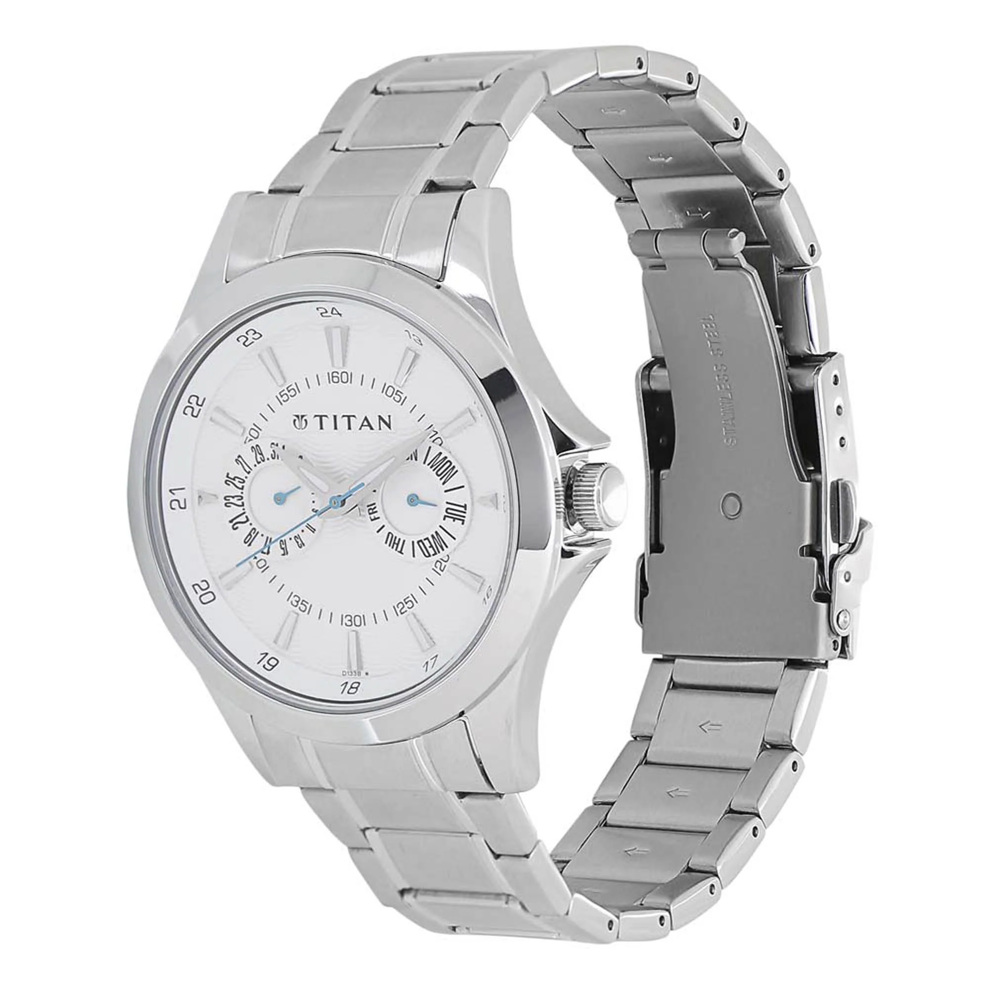 Titan Quartz Multifunction Silver Dial Watch for Men - Image 5