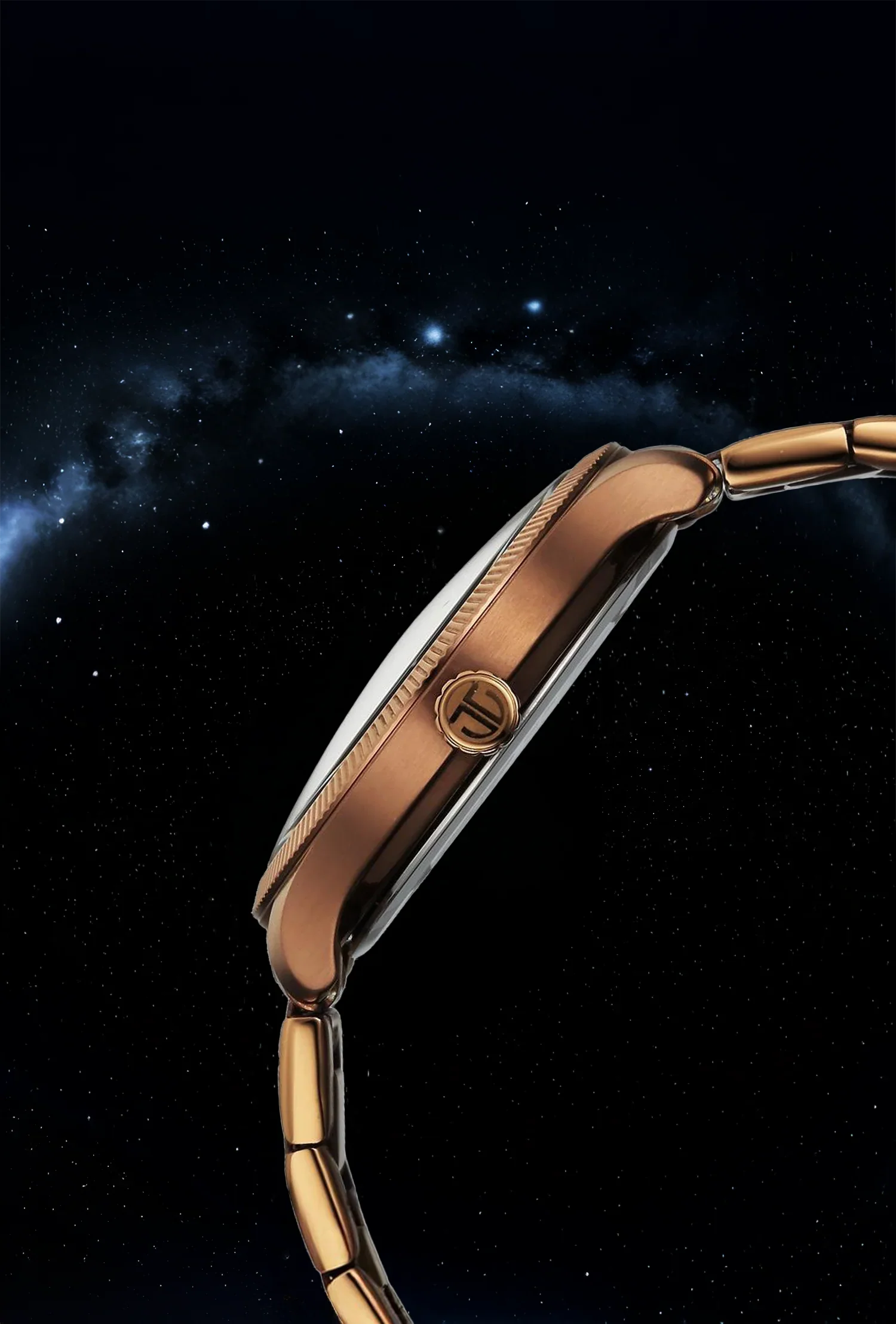 Titan Stellar Analog with Dual Moon Phase Brown Dial Watch - Image 5