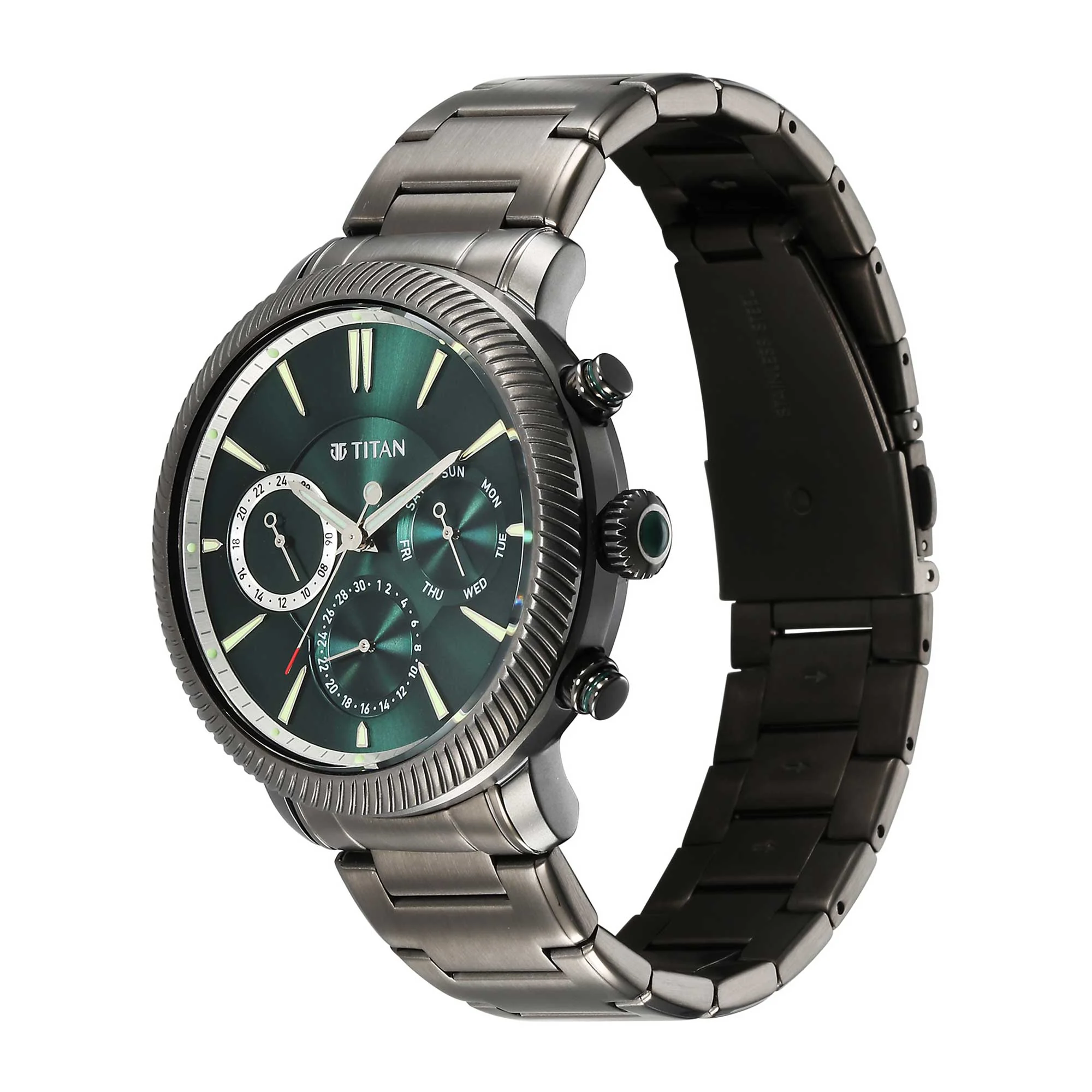Titan Stellar Green Dial Multifunctional Analog Watch - Image 4