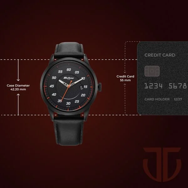 Titan Octane Quartz Analog with Date Black Dial With Black Leather Strap Watch For Men - Image 5