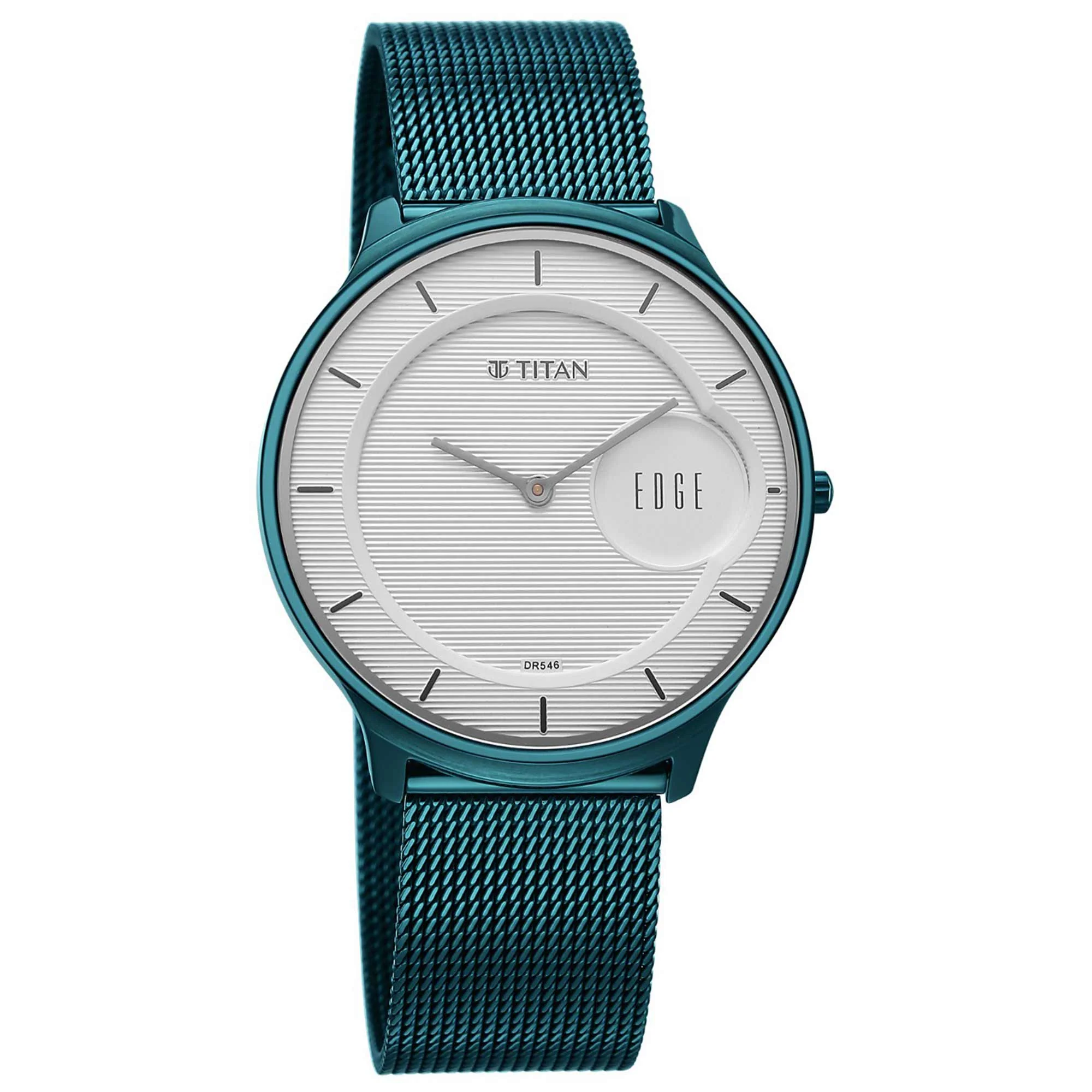 Titan Edge White Dial Blue Metal Strap Analog Watch for Men - Image 2
