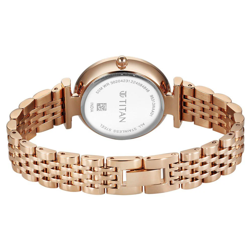 Titan Workmode Quartz Analog Grey Dial Metal Strap watch For Women - Image 5