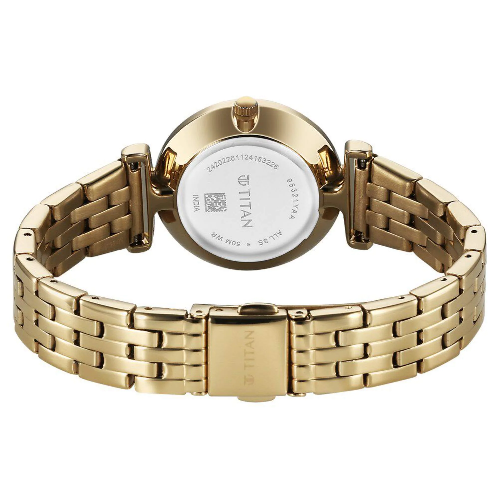 Titan Workmode Quartz Analog Silver Dial Stainless Steel Strap Watch For Women - Image 5