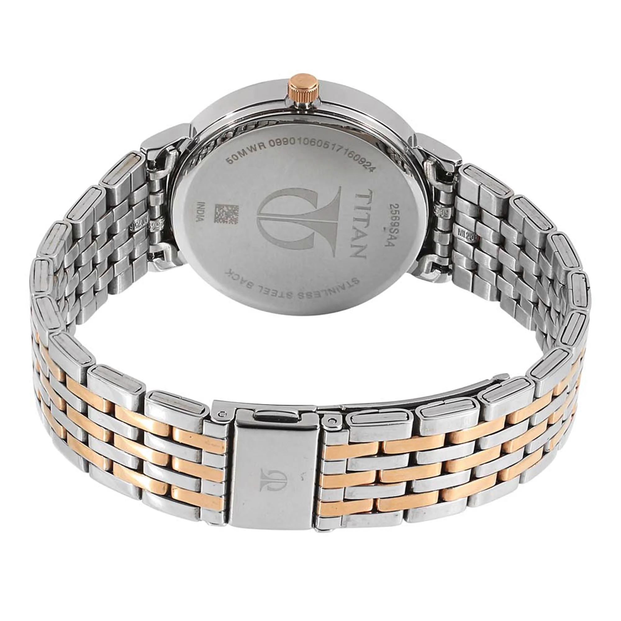 Titan Workwear Anthracite Dial Quartz Multifunction Stainless Steel Strap watch for Women - Image 4