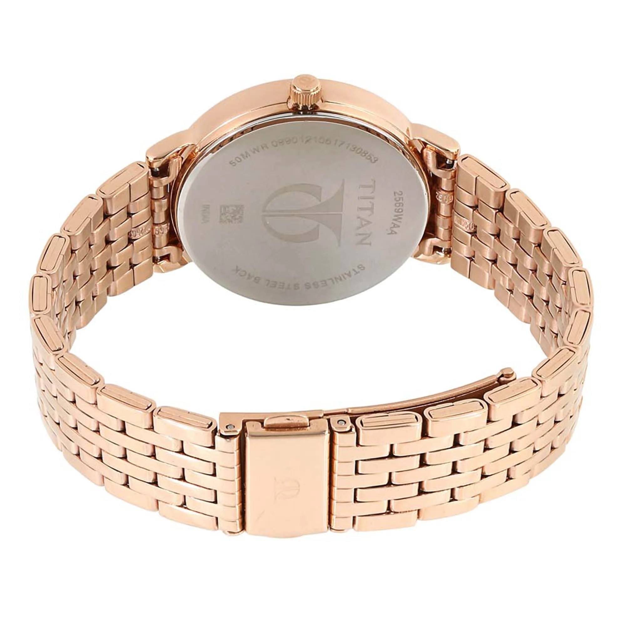 Titan Workwear Beige Dial Women Watch With Stainless Steel Strap - Image 4