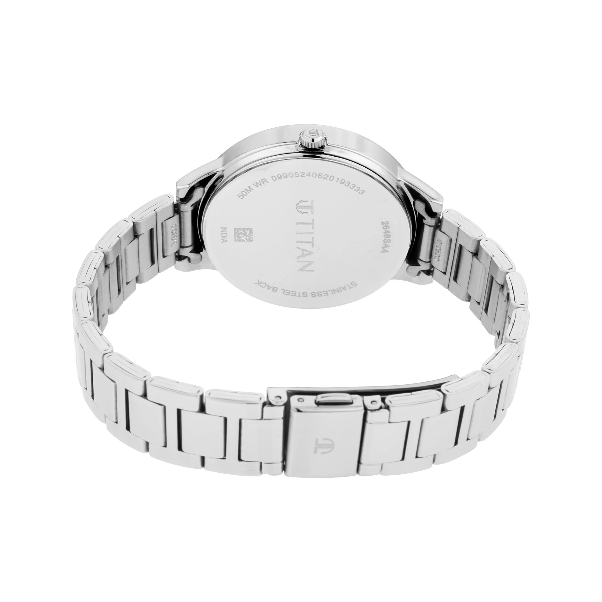 Titan Women's Precision Simplicity Watch: Black Gradient Dial with Metal Strap - Image 5