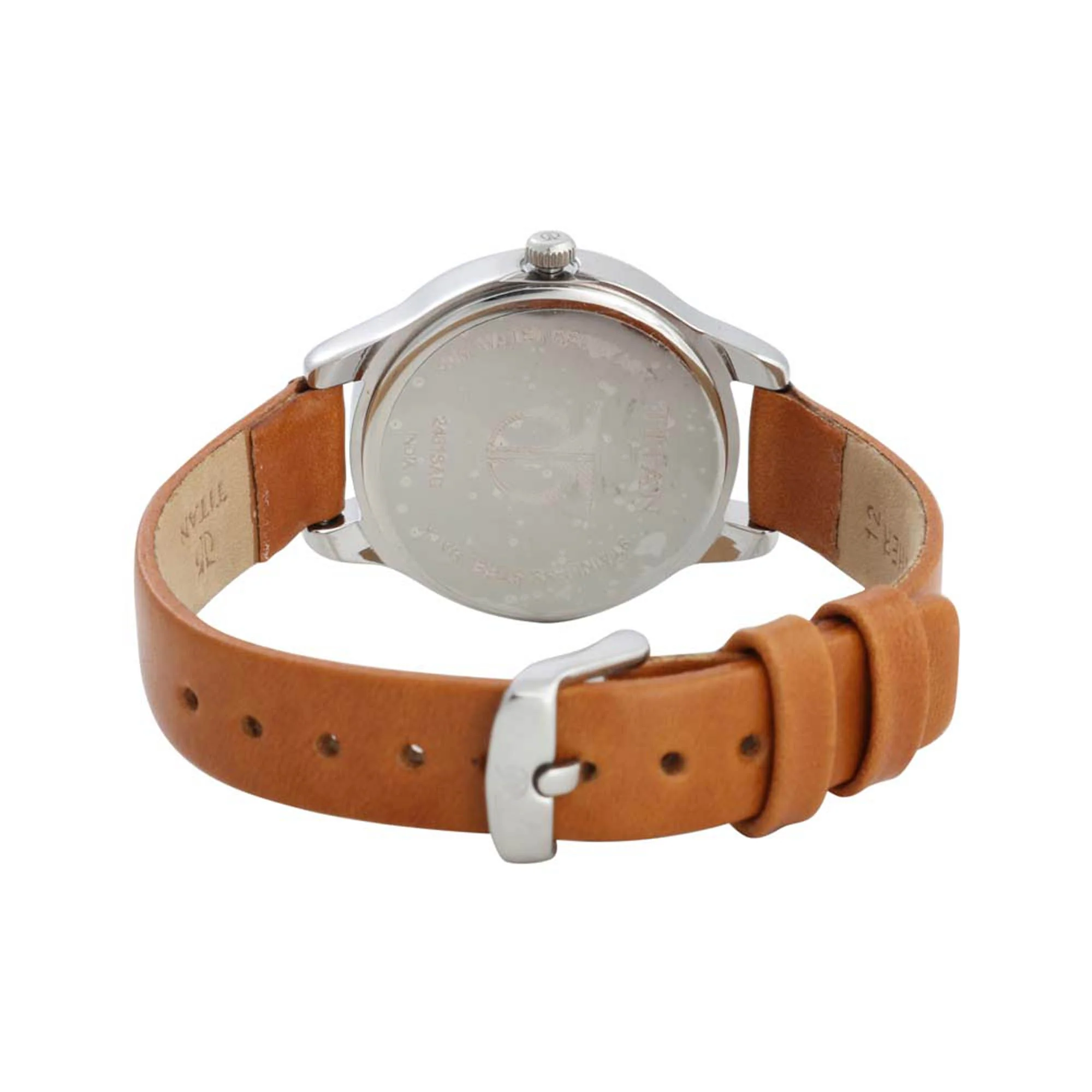 Titan Workwear Silver Dial Women Watch With Leather Strap - Image 4